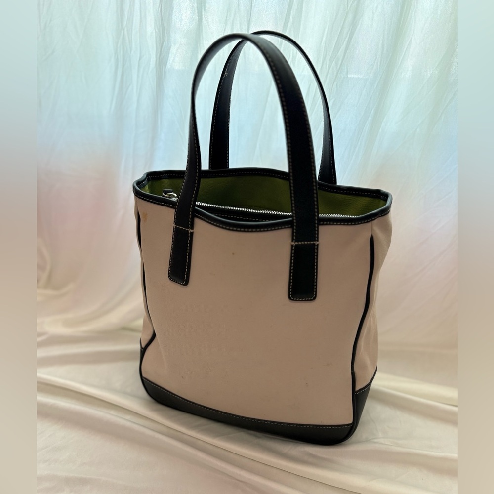 Coach Hampton Canvas Leather Tote Bag - Picture 2 of 4